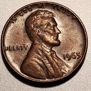 1965 Lincoln Penny Coin Two Scraps On The Stairs